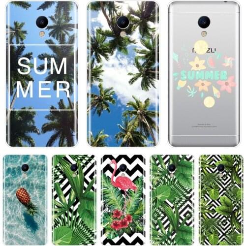 Pineapple Palm Flamingo Back Cover For Meizu M6 M5 M3 M2 Note Soft Silicone Phone Case For Meizu M6 M6S M6T M5 M5C M5S M3 M3S M2