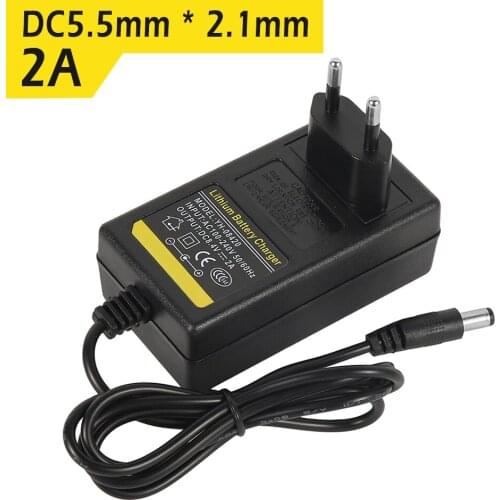 DC8.4V 2A 18650 Battery Charger DC 5.5MM*2.1MM IP Camera CCTV Charger Liion Battery Charger EU Plug