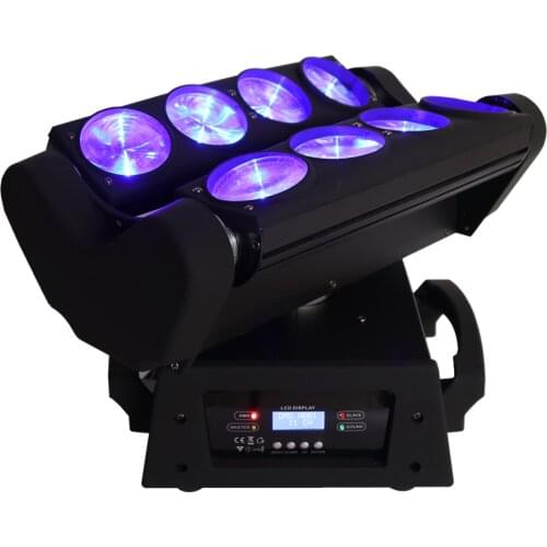 Disco Dj Party Decoration 8x10w RRBW 4in1 Led Spider Beam Moving Head Light