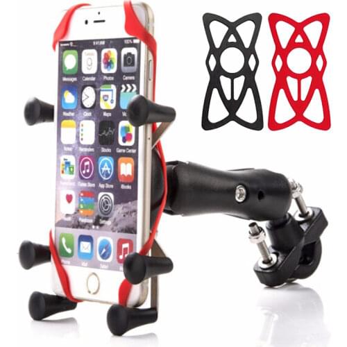 XMXCZKJ Motorcycle cell phone holder anti-shake universal cell phone holder bike holder for 3.5-6.5 inch cell phone and GPS
