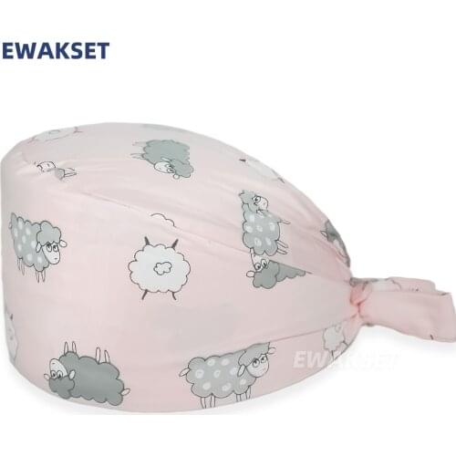 Surgical Caps Unisex Breathable Elastic Section pet grooming nursing work hats womens operating room scrub hats for women