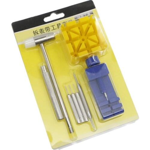 Watch repair tool, disassembler, dismantle watch watch, strap adjuster, 11 pieces of card-mounted belt remover set