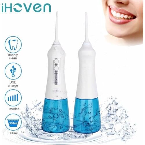 IHoven Oral Irrigator USB Rechargeable Water Flosser Portable Jet 300ML Water Tank Waterproof Teeth Cleaner Dental Cleaning