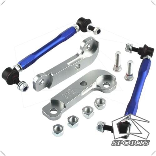 Tuning Drift turn angles 25%-30% + Sway Bar Drop Links Kit Fits For BMW E46 98-06 Black/Red/Blue/Silver