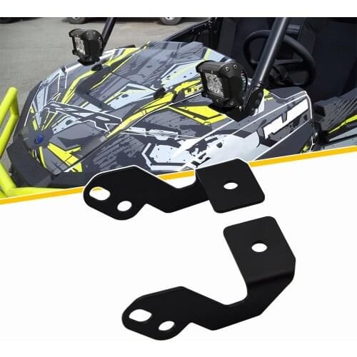 A Pillar LED Work Light Pod Cube Mount Brackets Fit Polaris RZR XP 1000 900 Turbo