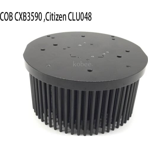 Round D133mm Pre-drilled LED Pin Fin Heatsink Compatible with Cree COB CXB3590 Citizen CLU-048 Bridgelux V29 COB LEDs