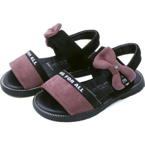 Summer children girls sandals shoes kids baby princess shoes for party little girls open toe beach shoes with bow soft sandals