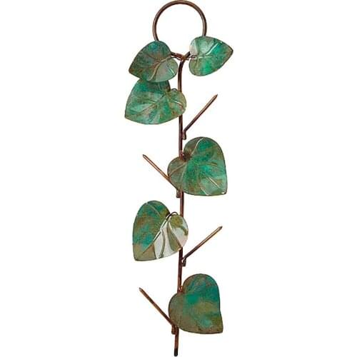 Metal Hummingbird Bird Feeder Suspended Leaf Decorative Garden Art Birdfeeder