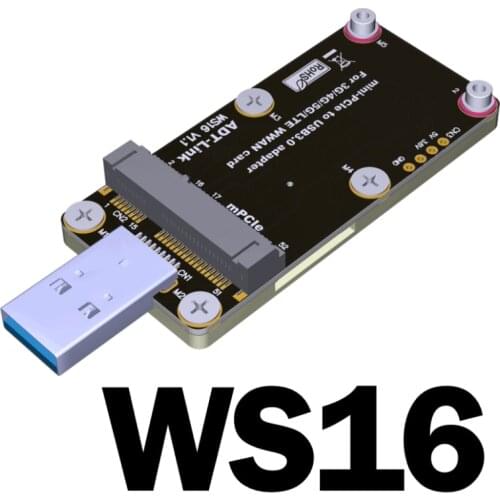 Mini-PCIe to USB 3.0 adapter card with dual SIM card slots Support 4G/5G/LTE module high current for WWAN module adapter test