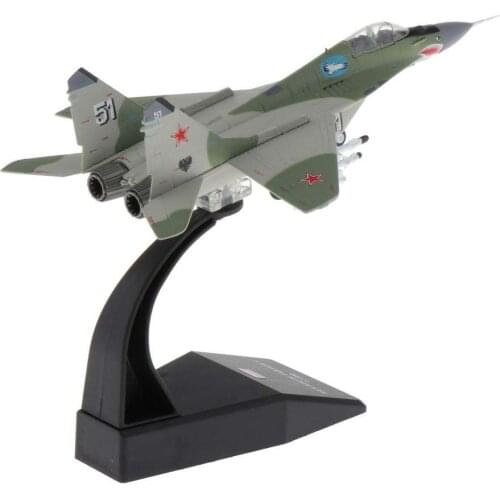 2pcs 1/100 Scale F-14 Fighter & MIG-29 Plane Diecast Display Model with Stand