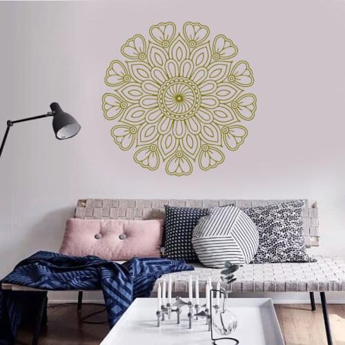 Mandala Yoga Wall Sticker Vinyl Art Home Decor Living Room Bedroom Headboard Decals Modern Interior Design Decoration Mural 4087