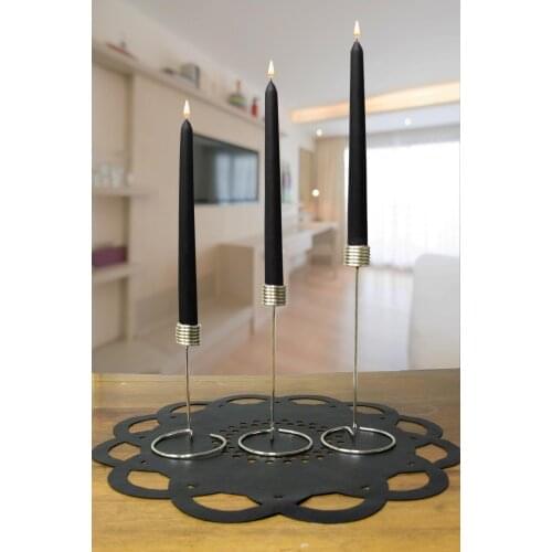 New Modern Season 2021 Metal Candlestick Set Of 3 Silver Plated Gift Home Decoration Accessory
