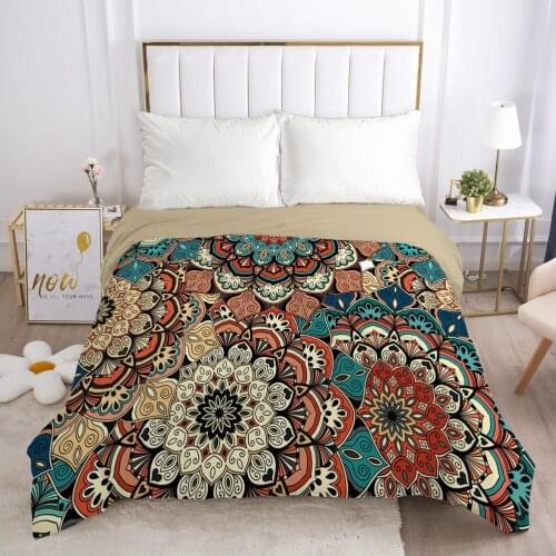 Customize 3D Duvet Cover with Zipper Comforter/Quilt/Blanket Cover 200x220 155x220 Bohemia Bedding Drop ship