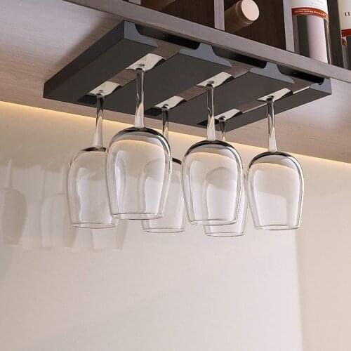 Wine Glass Holder Under Shelf,3 Rows Stemware Rack for Cabinet,Glassware Drying Storage Hanger,Fit for Kitchen,Bar,Etc