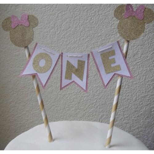 Custom Cake Bunting Banners custom number Birthday Cake Decor. Princess girl Party birthday baby shower decorations