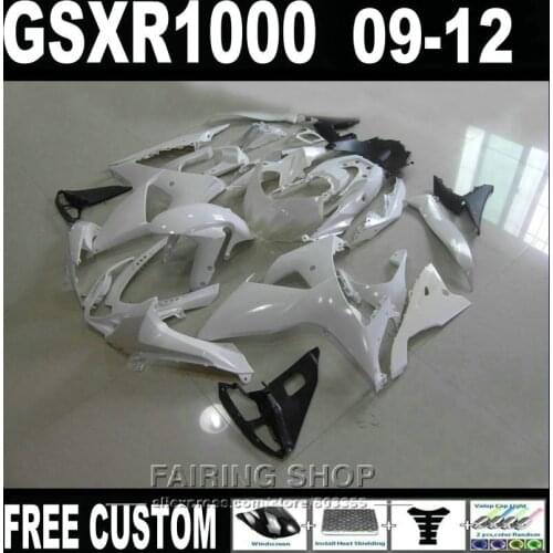 Injection mold hot sale fairings for Suzuki GSXR1000 09 10 11 12 white black fairing kit GSXR 1000 2009-2012 OI27