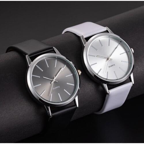 Simple Men Quartz Watches Unisex Round Dial Business Wristwatch Classic Brand Design Male Clock Leather Strap Mens Wacthes Gift