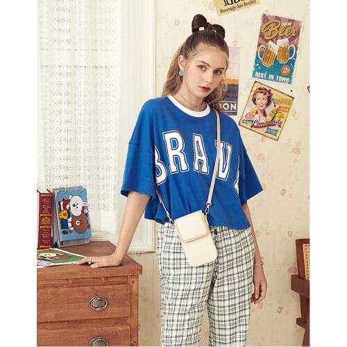 Mexican&line Friends Brown Bear Mobile Bag 2021 New Mini Shoulder Messenger Bag Kids Purses Crossbody Pures and Bags