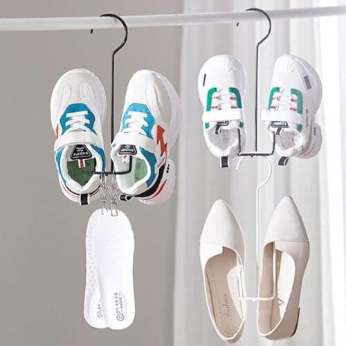 Balcony Drying Rack Closet Organizer Shoes Organizers Home Accessories Organization Windproof Shoe Rack Storage Hooks