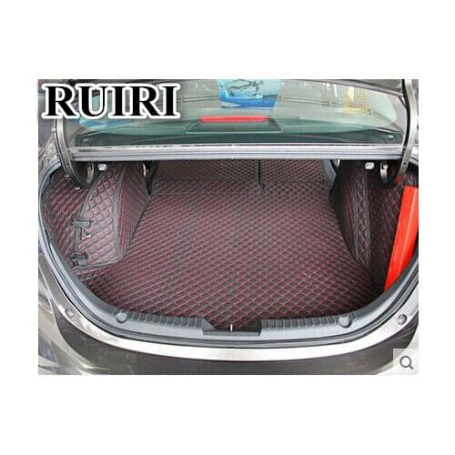 High quality mats! Full set car trunk mats for Mazda 3 2018-2014 sedan waterproof cargo liner mats boot carpets for Mazda 3 2016