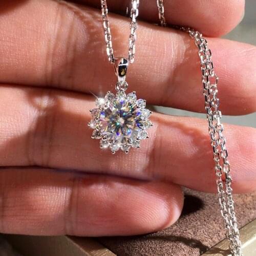 Fashion Sun Flower Ladies Pendant Necklace Set With Shiny AAA Zircon Rope Wedding Ball Gift Jewelry