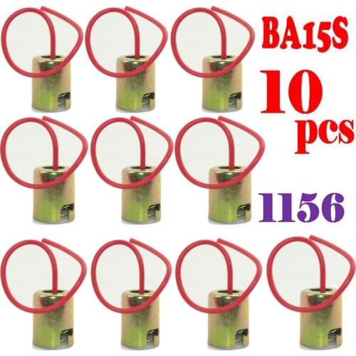 10pcs/lot BA15S 1156 S25 P21W Connector Car Bulb Wire Lamp Socket Truck Light Holder