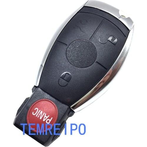 10pcs/lot Replacement car key cover 3+1 buttons remote key case shell with uncut blade for Mercedes Benz (USA style)