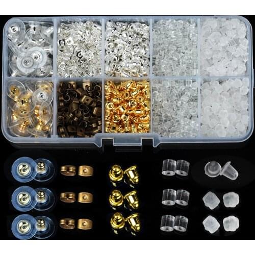 1040 Pcs Earring Safety Backs DIY Jewelry Findings Making Supplies With Box