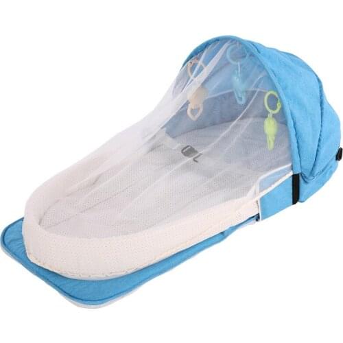 2020 Baby Cribs Portable Foldable Baby Bed with Bed Net Multipurpose Mummy Bag Baby Furniture Baby accessories 0-1 Y