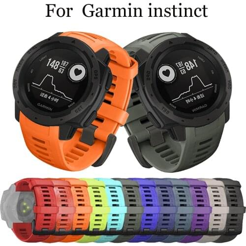 22mm Silicone Watchband Strap For Garmin Instinct Smart Watch Band Replacement Bracelet Wriststrap For Garmin Instinct Correa