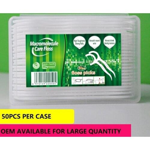 50pcs/30pcs Dental Floss Flosser Picks Teeth Toothpicks Stick Tooth Cleaner With Box Practical Health Hygiene Oral Care 7.5cm