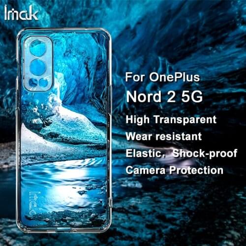 Oneplus Nord2 Case IMAK 1.3mm Ultra Thin Skin Clear Silicone Shockproof Soft TPU Case for One Plus Oneplus Nord 2 5G Back Cover