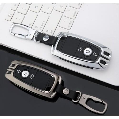 Zinc alloy Car Key Case Cover Keychain for Ford Fusion 2018 Mustang Explorer Expedition Edge F-350 F-450 F-550 car styling
