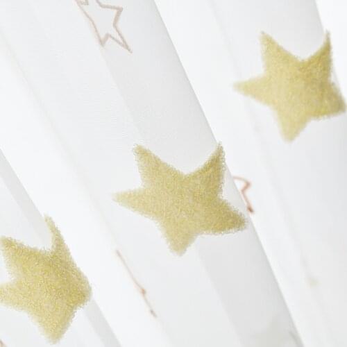 Elegant living Room Curtains Yellow Embroideded Tulle Curtains Kitchen Window Screening Sheer Modern Living Room Curtains