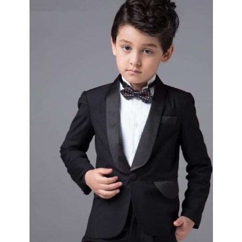 Formal Wear Boys Custom Made Smoking Casamento Evening Tuxedo Suit Boy clothing (Coat+Pants+Tie+Shirt) B78F81578