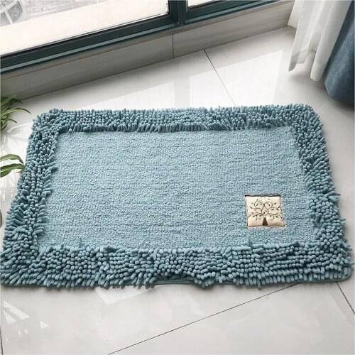 Cotton Chenille Mat Mat Household Bedroom Kitchen Doorway Water-Absorbing Bathroom Non-slip Floor Mat