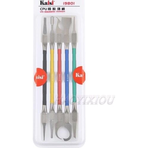 Kaisi i9801 CPU Professional Mobile Phone / Tablet Plastic Disassembly Rods Crowbar Repairing Tool Kits