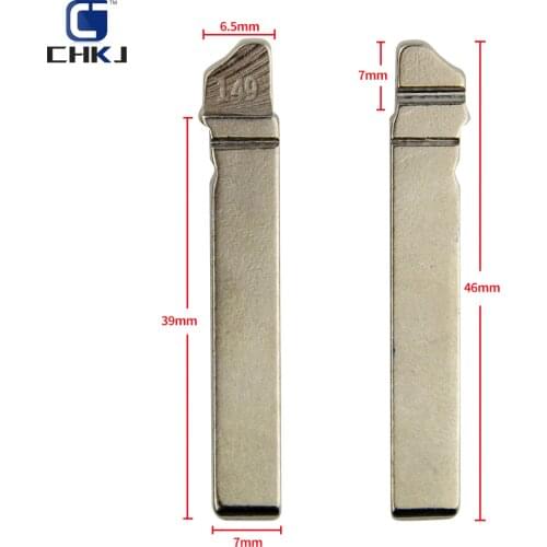 CHKJ 10PCS/LOT HU162T Replacement Flip Folding Remote Key Blade NO.149 Car Key Blank For VW Golf 7 Sportsvan