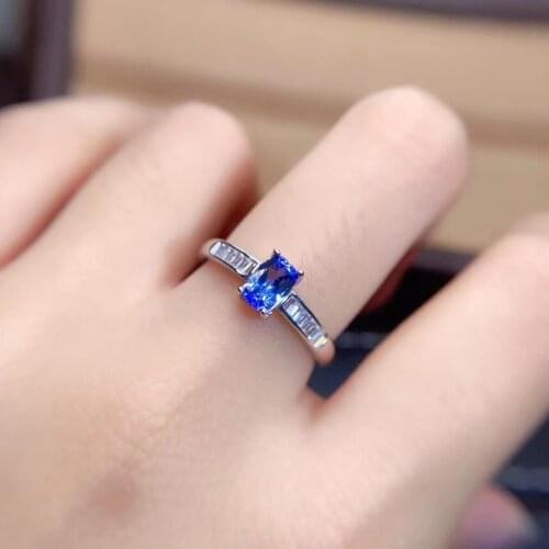 Tanzanite Ring Natural And Real Tanzanite Ring luxury ring Free shipping gemstone 925 sterling silver ring