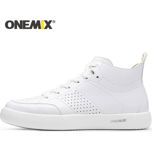 ONEMIX 2020 Brand Men Skateboarding Shoes Lace-Up Lightweight Leather Sneakers Classic Low Upper Flat Shoes Women Sports Shoes