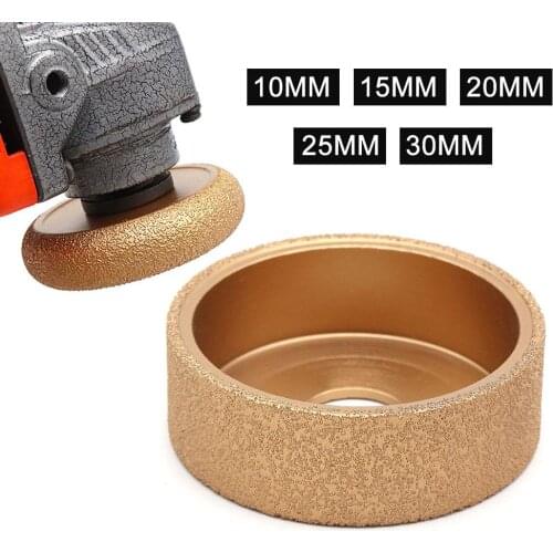 10/15/20/25/30mm Round Flat Brazing Diamond Grinding Wheel for French side fillet stone edging wheel