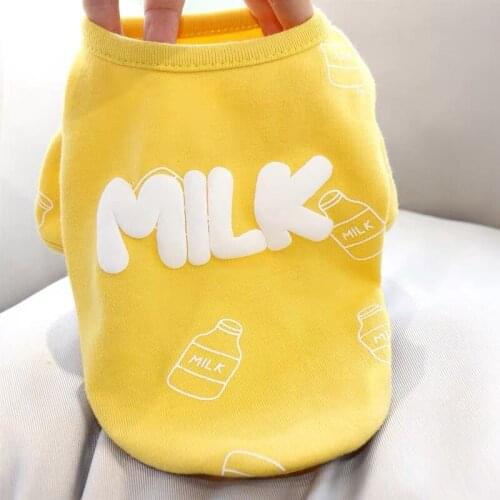 Hot Sale Cute Cartoon New Spring Summer Cat Dog Vest Thin Anti - Hair Pet Vest Clothes Baby Cotton Pet Apparel Puppy Clothes