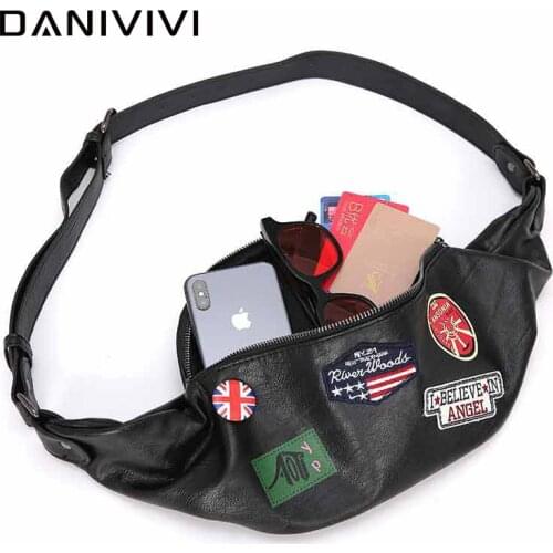 Fashion Designer Fanny Pack for Men Waist Bag Leather Streetwear Bum Belt Bag Mens Crossbody Purse Travel Waist Pack Chest Bag