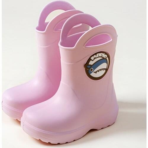 Cartoon Cute Shark Children Rain Shoes for Boys Girls Waterproof EVA Rubber Non Slip Toddler Kids Rain Boots