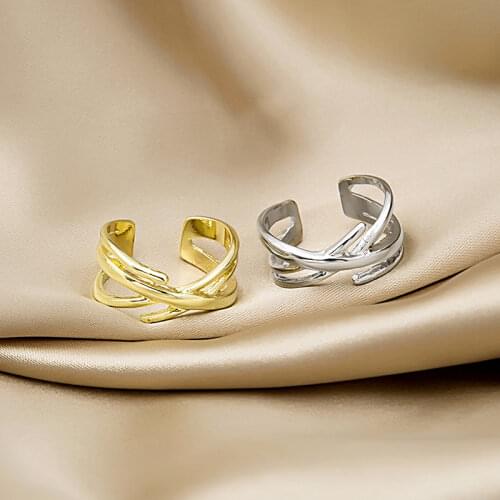 New Metal Multi-layer Cross Open Index Finger Ring Party Wedding Men Women Trendy Retro Couple Anillo Jewelry Wholesale Gift