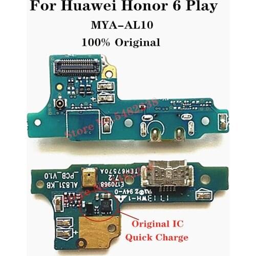 Original USB Charging Port Dock MIC Flex cable For Huawei Honor 6 Play MYA-AL10 Quick Charge Charger Plug + Microphone Board