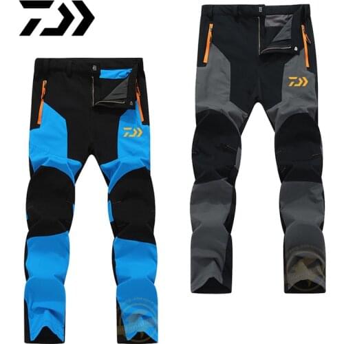 Daiwa Autumn Outdoor Stretch Fishing Trousers Mens Waterproof Wear-resistant Quick-drying Pants Stitching Hiking Fishing Pants