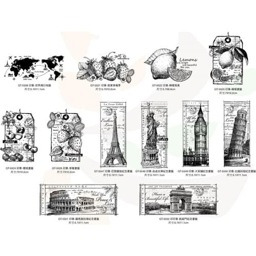 Lady Liberty Seal Classic Style,Tulip Arc De Triomphe World Map Landmark Seal DIY Scrapbook Decorative Seal Student supplies