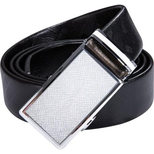 New Fashion White Solid Automatic Buckle Belts For Men Business Men Leather Belt Luxury Designer Cowhide Brand Belts DiBanGu