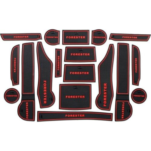 For Subaru Forester 2019 Door Slot Pad 3D Rubber Mat Interior Cup Cushion Dust mat Car Anti Slip Mats Car Accessories